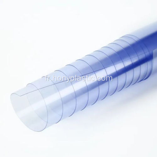 Plaque de teinte bleue transparente en PVC